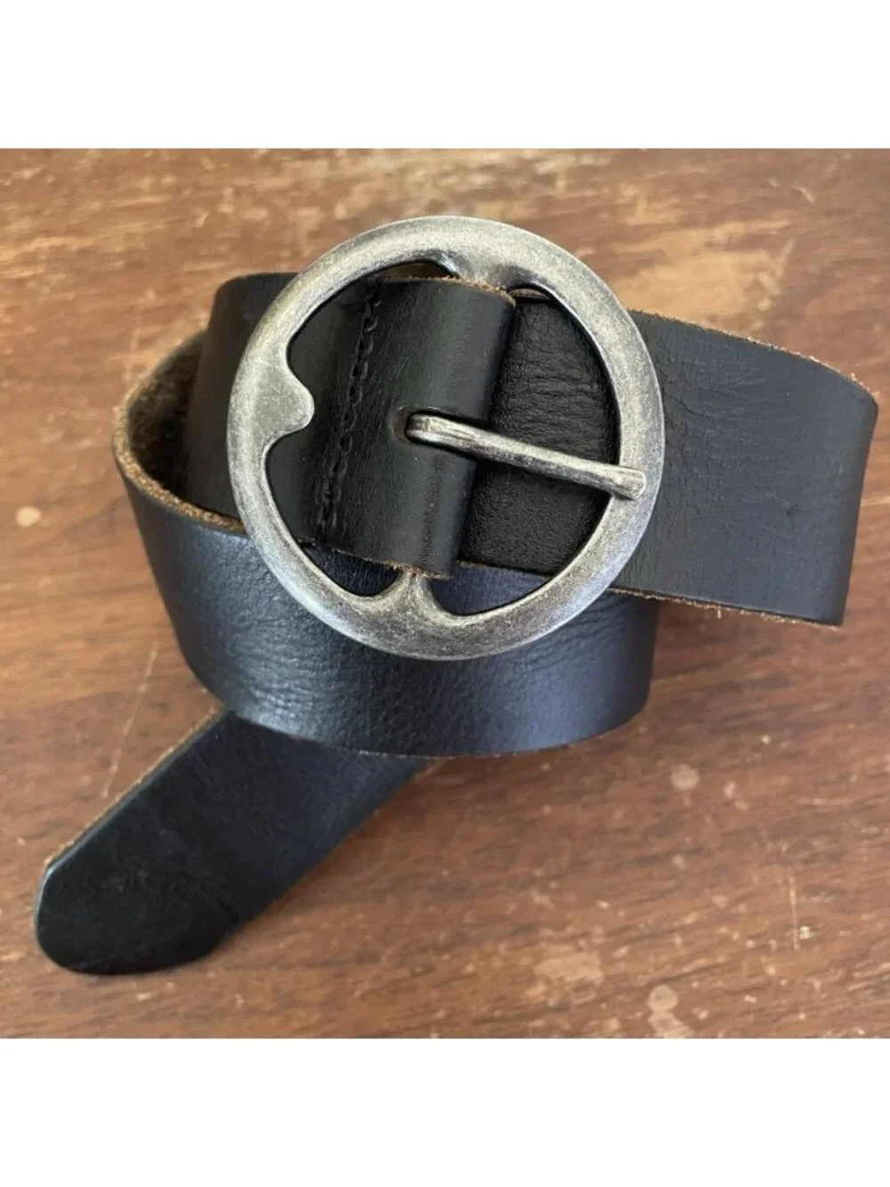 Nordstrom Treasure & Bond DARK BROWN REAL LEATHER BELT Boho Bohemian 30”-32”